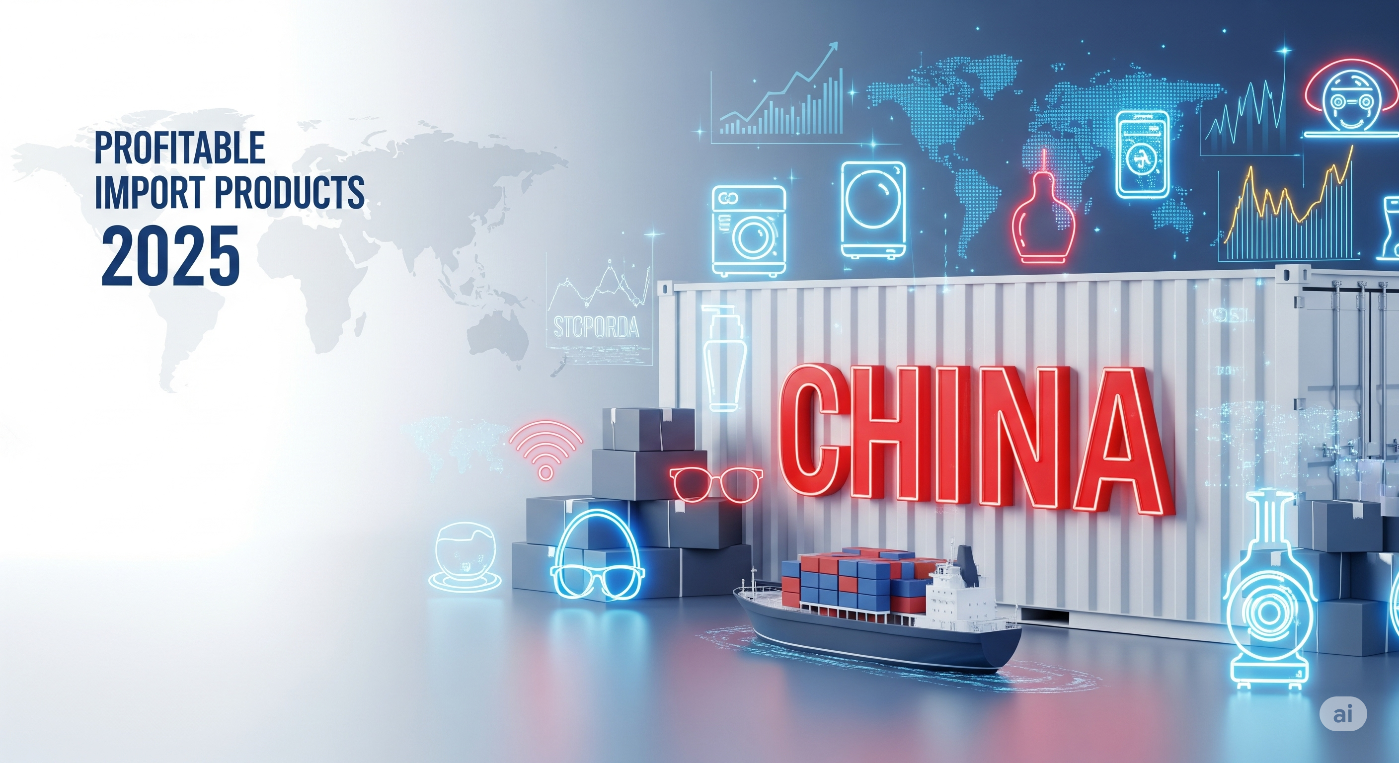 ۵۰ کالای پرسود برای واردات از چین در سال ۲۰۲۵ | راهنمای کامل واردکنندگان حرفه‌ای و تازه‌کار